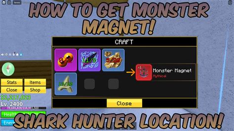 monster magnet blox fruits|blox fruit shark magnet.